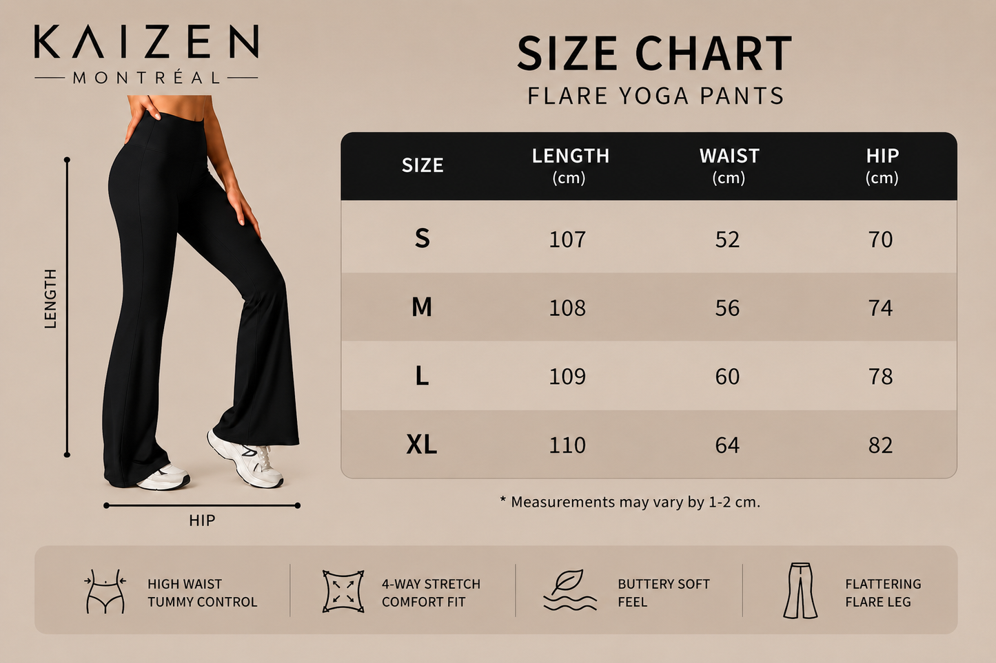 Flare Yoga Pants β High Waist Stretch